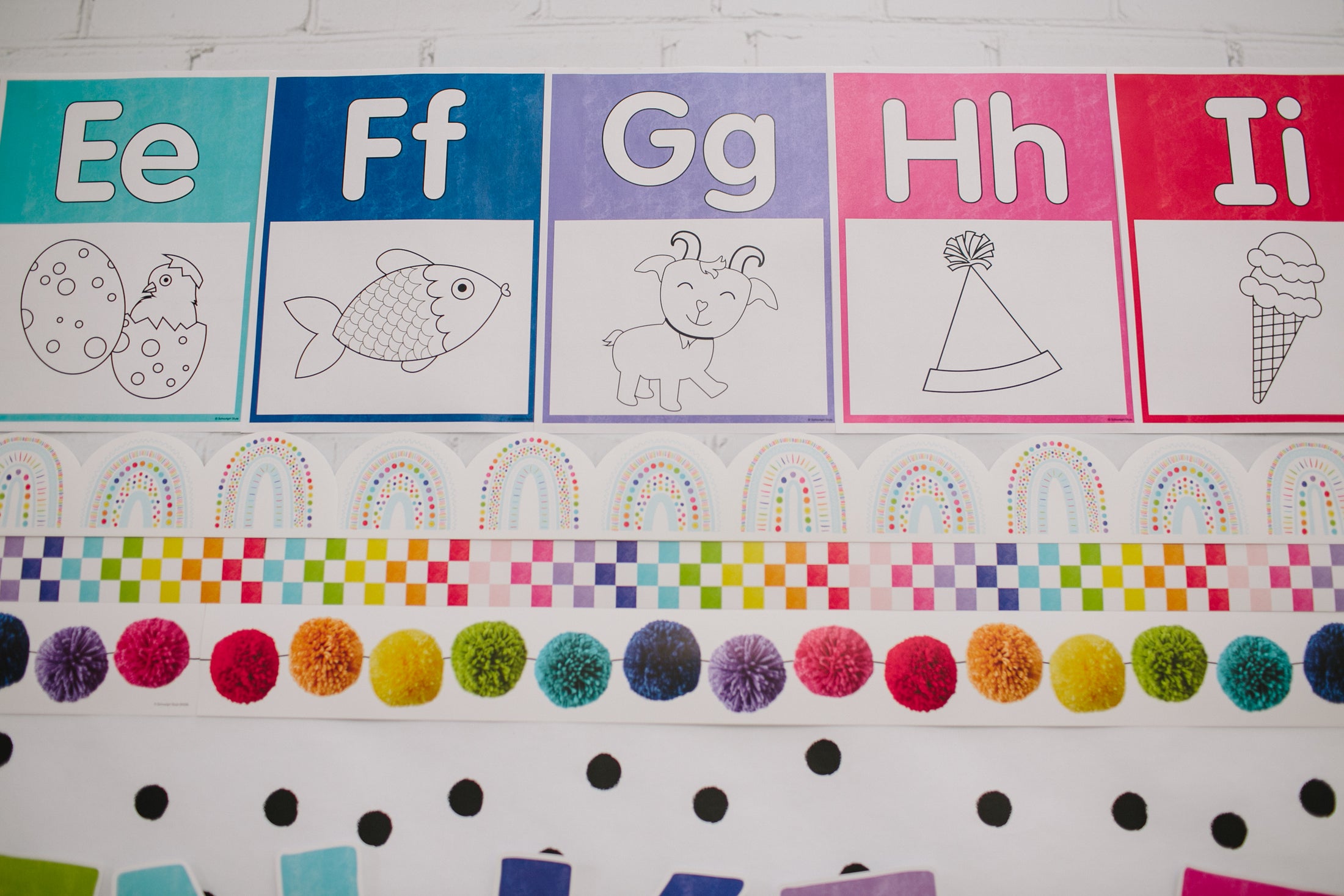 Over the Rainbow Bulletin Board Border