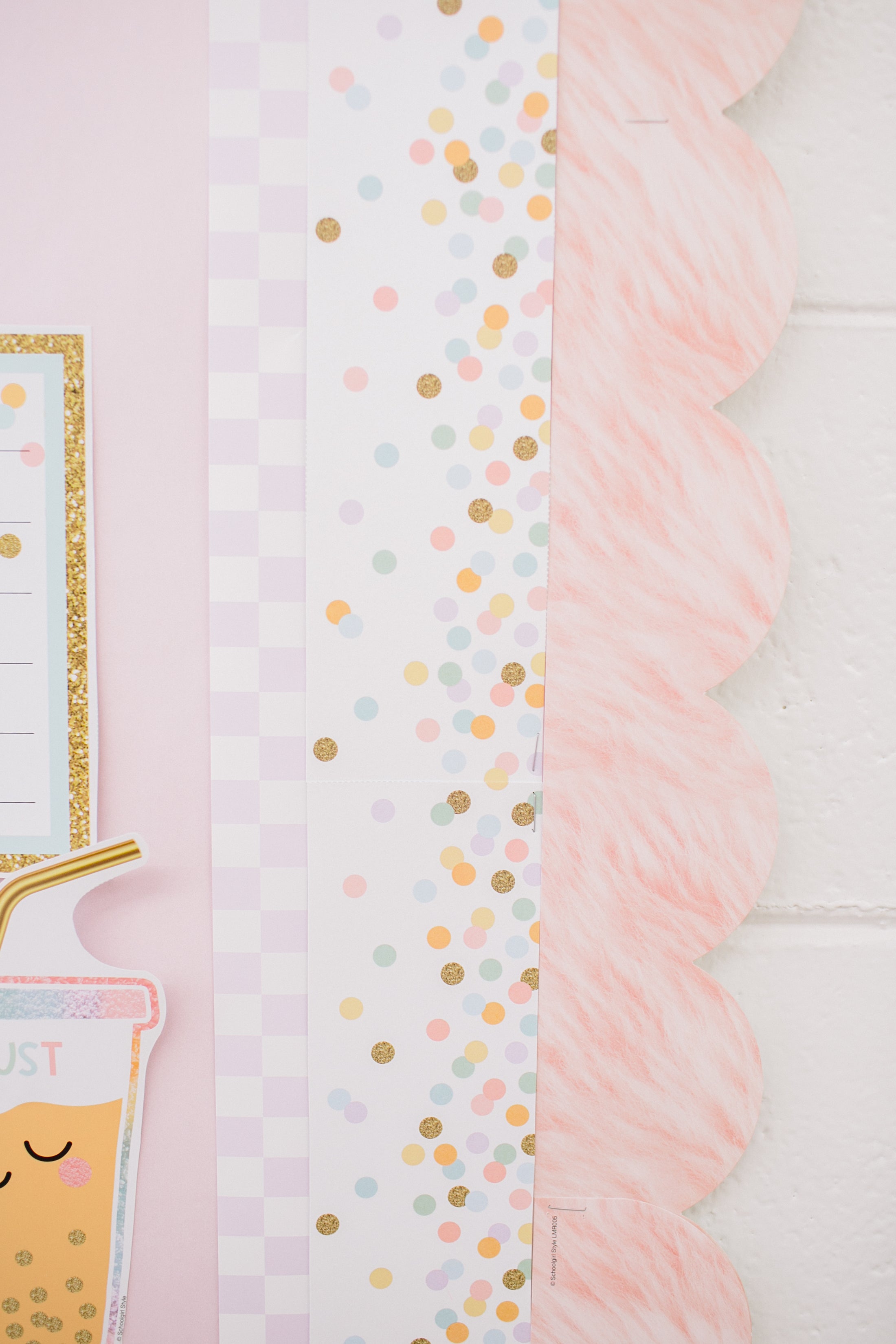 Sprinkle Pop Pastel Dots Bulletin Board Border