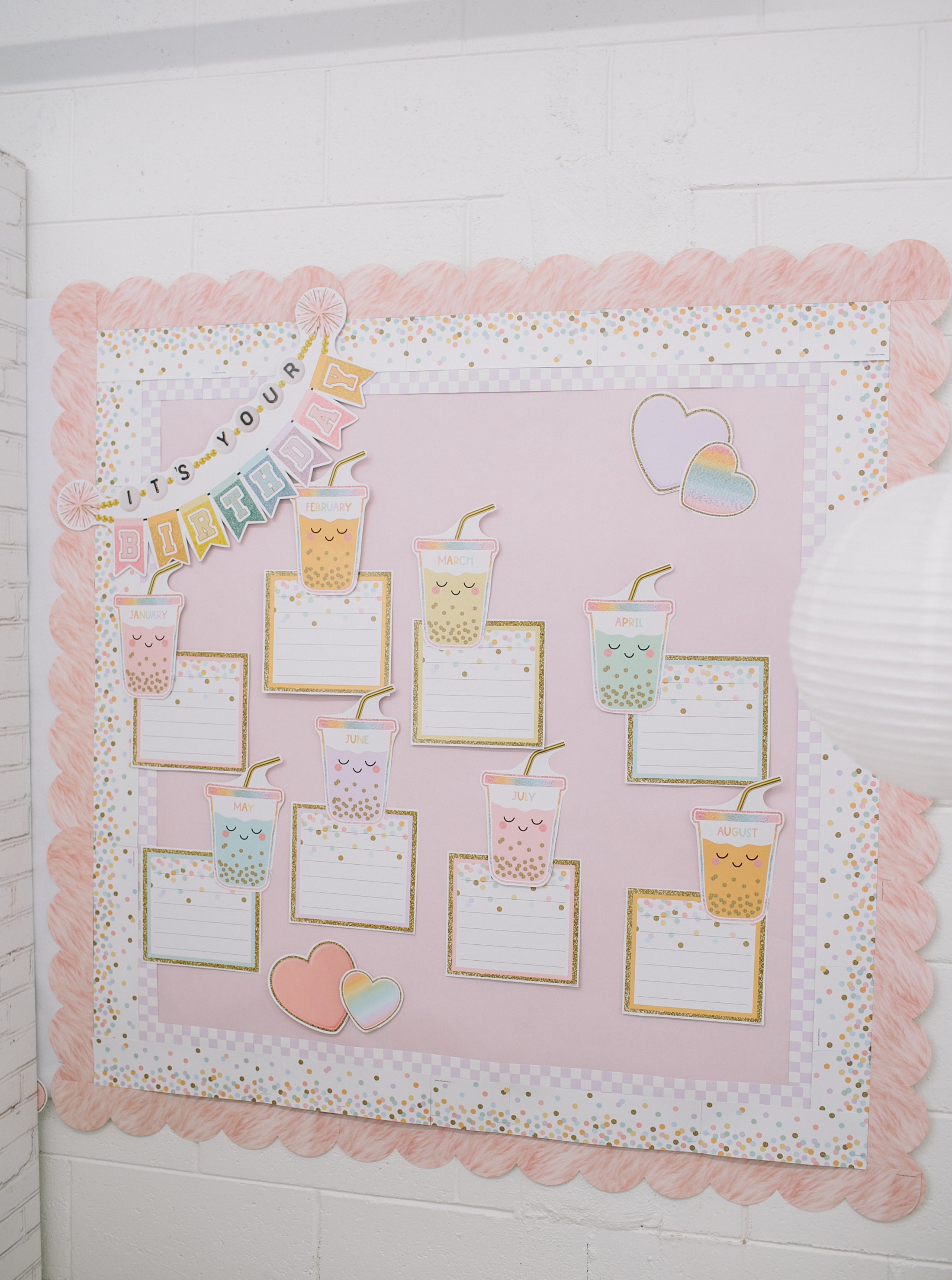 Printable Classroom Birthday Bulletin Board Set | Sugar Pop