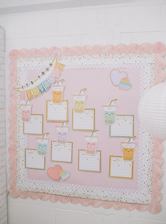 Printable Classroom Birthday Bulletin Board Set | Sugar Pop
