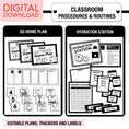 Load image into Gallery viewer, Printable Ultimate Black and White Classroom Management and Organization Bundle
