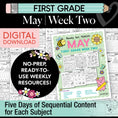 Load image into Gallery viewer, Printable First Grade May Week 2 Resources
