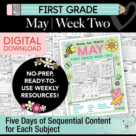 Printable First Grade May Week 2 Resources