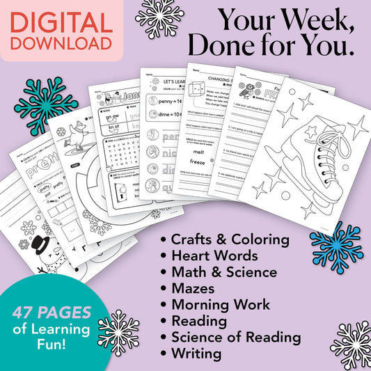 Printable Second Grade January Week 2 Resources