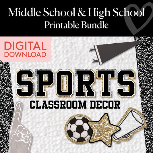 Sports Classroom Decor | Middle School & High School Printable Bundle