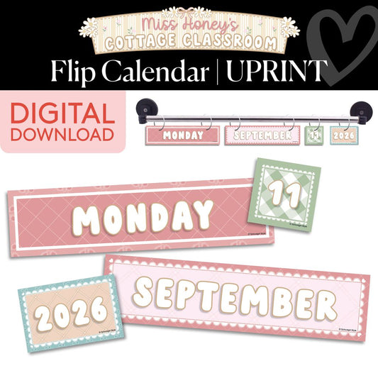 Printable Calming Flip Calendar | Miss Honey's Cottage Classroom