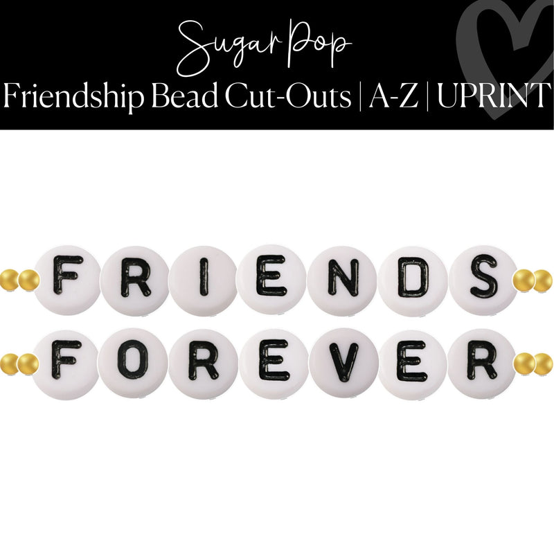 Friendship Bead Bulletin Board Letters | DIY Inspirational Classroom Headline | UPRINT | Printable Lettering | Sugar Pop | Schoolgirl Style