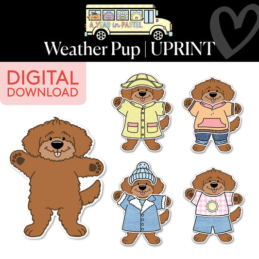 Printable Weather Pup | A Year In Pastel