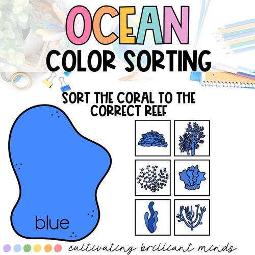 Ocean Coral Color Sorting | Colors | Color Centers | Learning Colors
