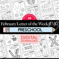 Load image into Gallery viewer, Printable Preschool February Letter of the Week (U-X)
