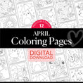 Load image into Gallery viewer, Free Printable April Coloring Pages Pack 2
