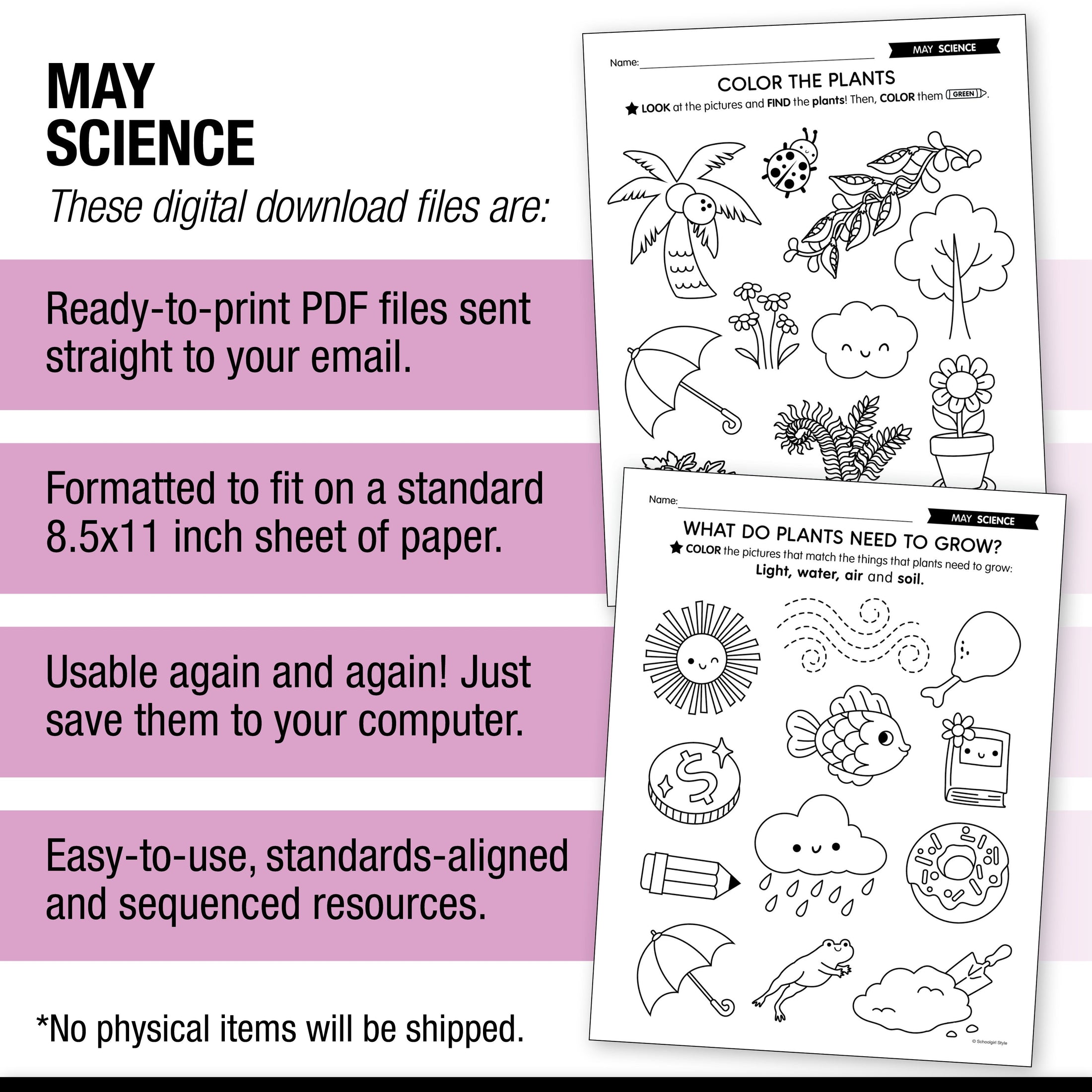 Printable May Science Activities