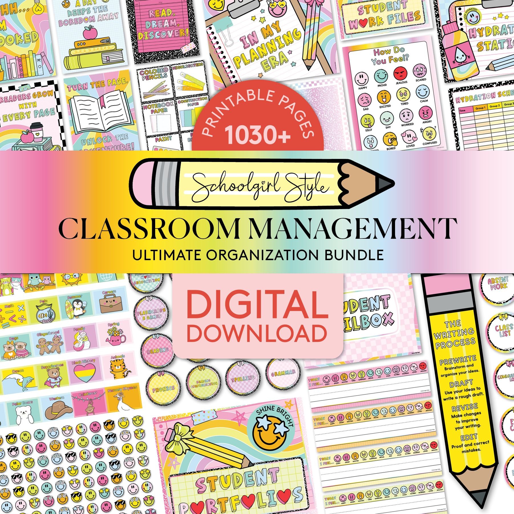 Printable Ultimate Brights Classroom Management and Organization Bundle