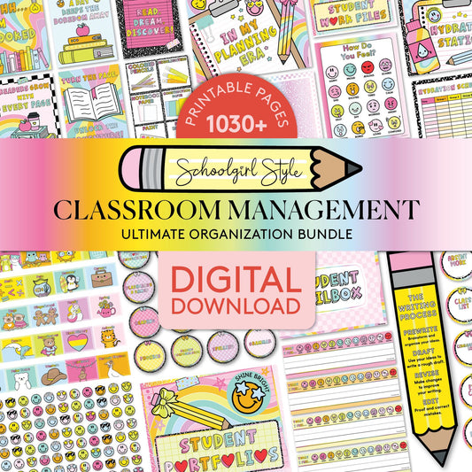 Printable Ultimate Brights Classroom Management and Organization Bundle