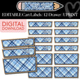 Load image into Gallery viewer, Printable Cozy Editable 12 Drawer Cart Labels | Stars Hollow Schoolhouse
