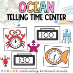 Ocean Telling Time Center | Time to the Hour and Half Hour | Analog and Digital