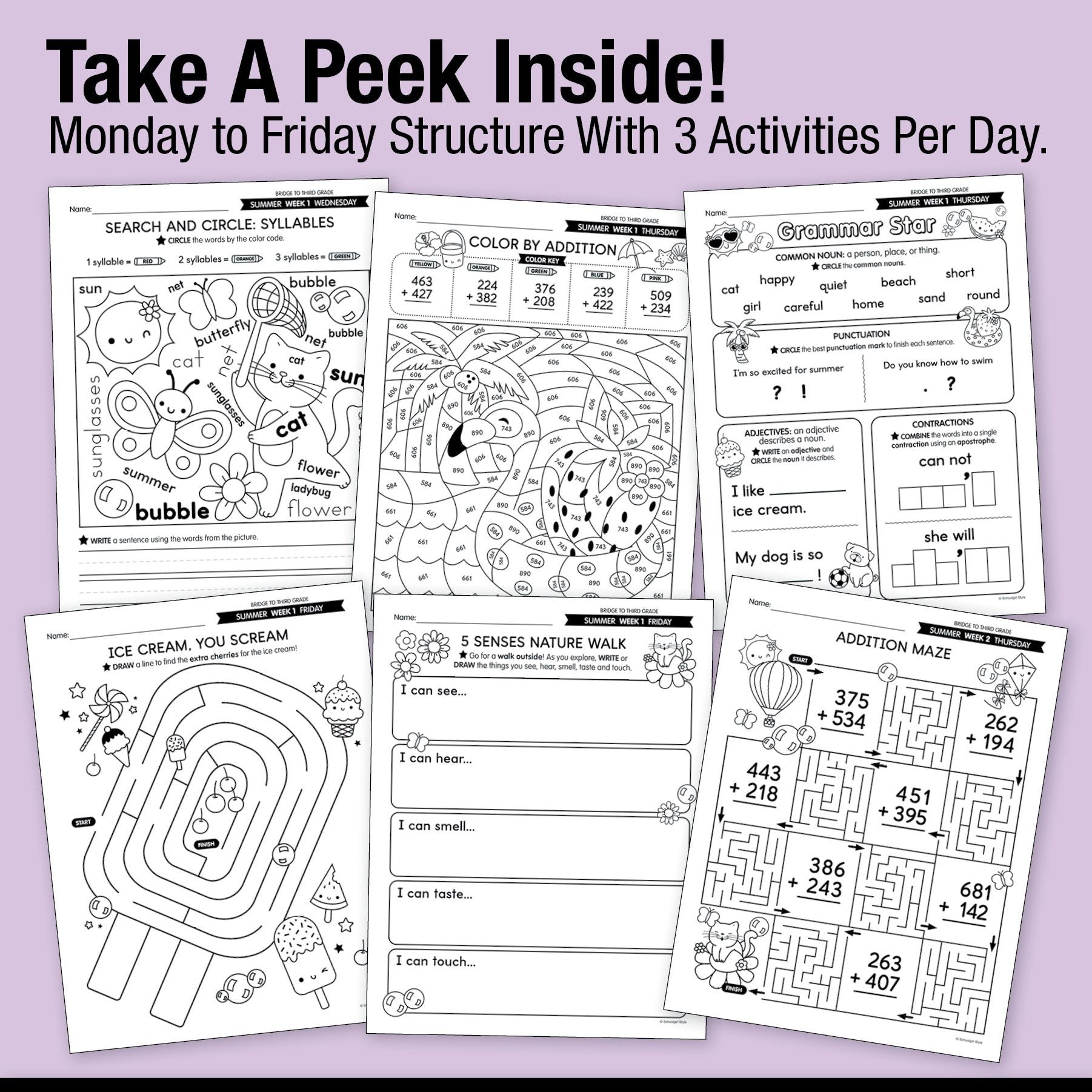 Ultimate Bridge To Third Grade Pre-Printed And Digital Summer Workbook