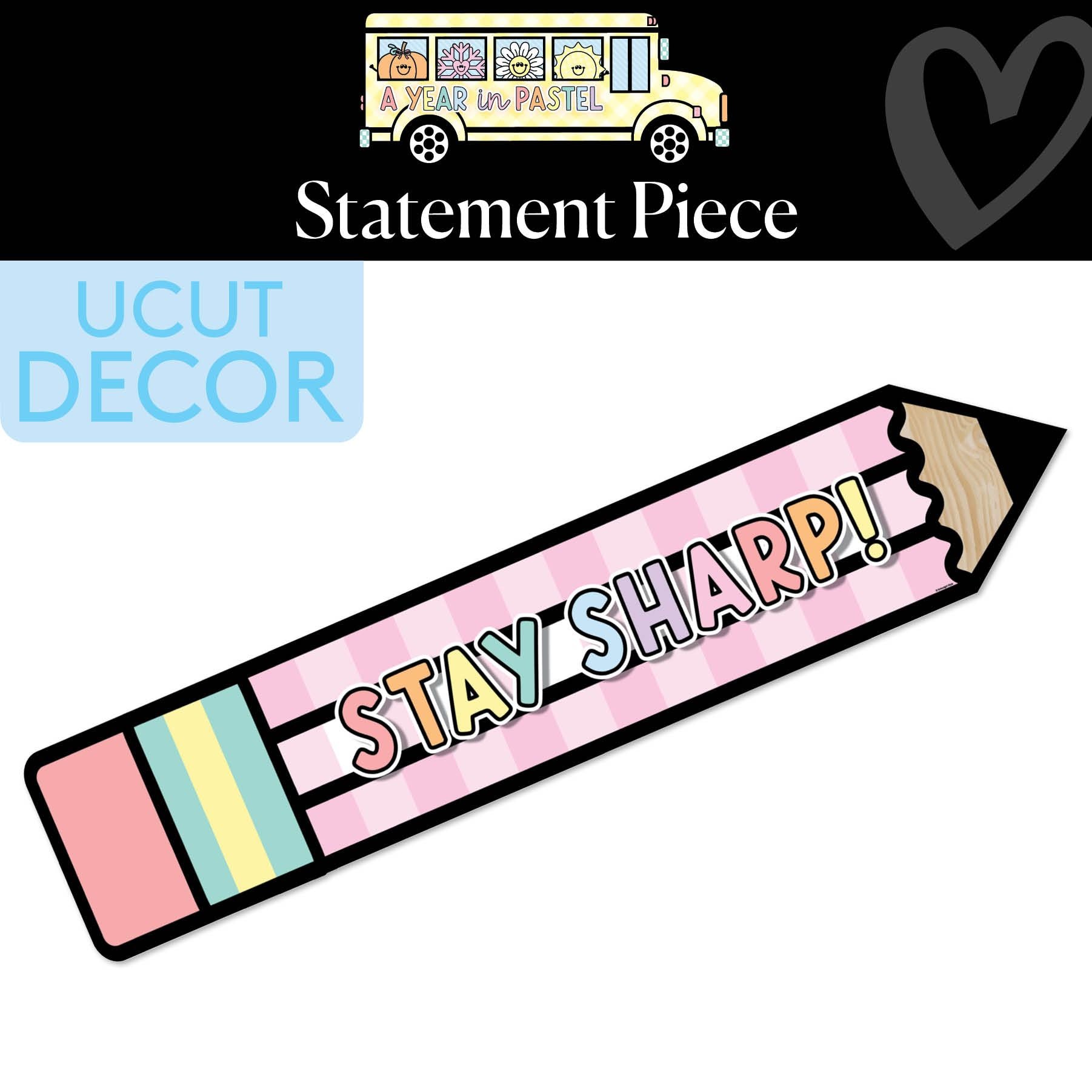 Stay Sharp Pencil Statement Piece | A Year In Pastel