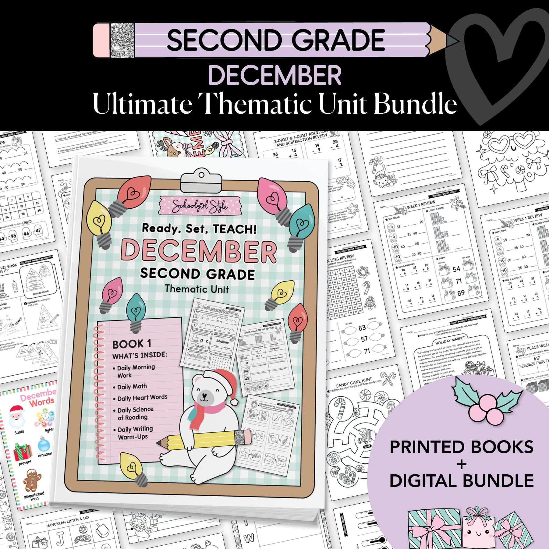 Ultimate Second Grade December Thematic Unit Bundle