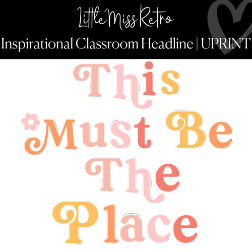 Retro Bulletin Board Letters This Must Be The Place Little Miss Retro by UPRINT