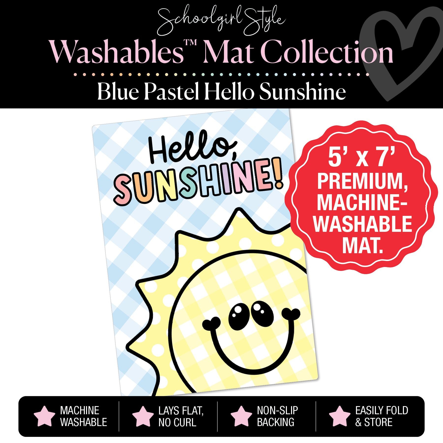 Pastel Hello Sunshine Classroom Mat by Schoolgirl Style