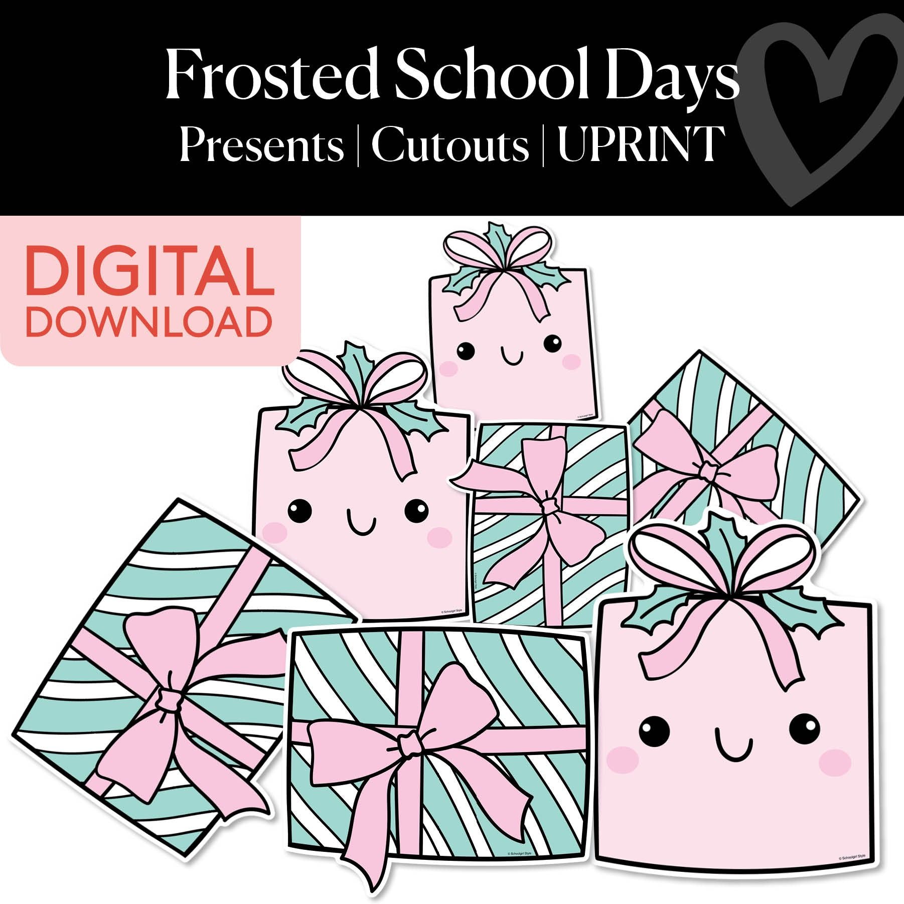 Printable Christmas Presents Cutouts | Frosted School Days