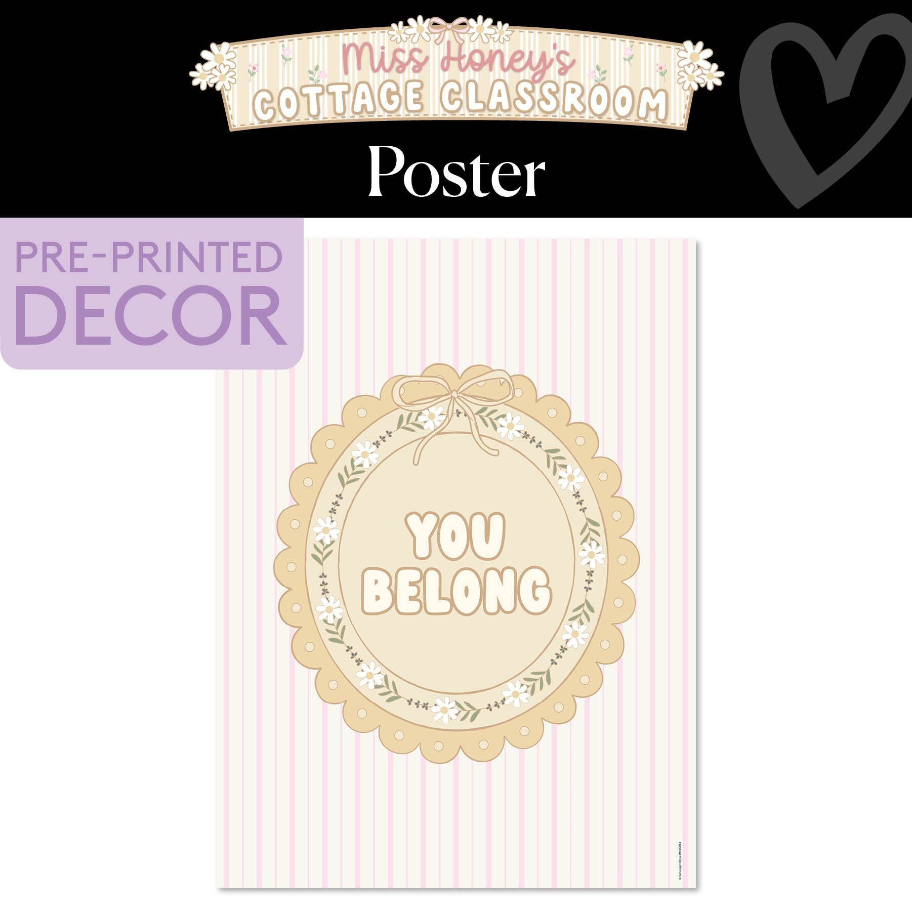 You Belong Calming Poster | Miss Honey's Cottage Classroom