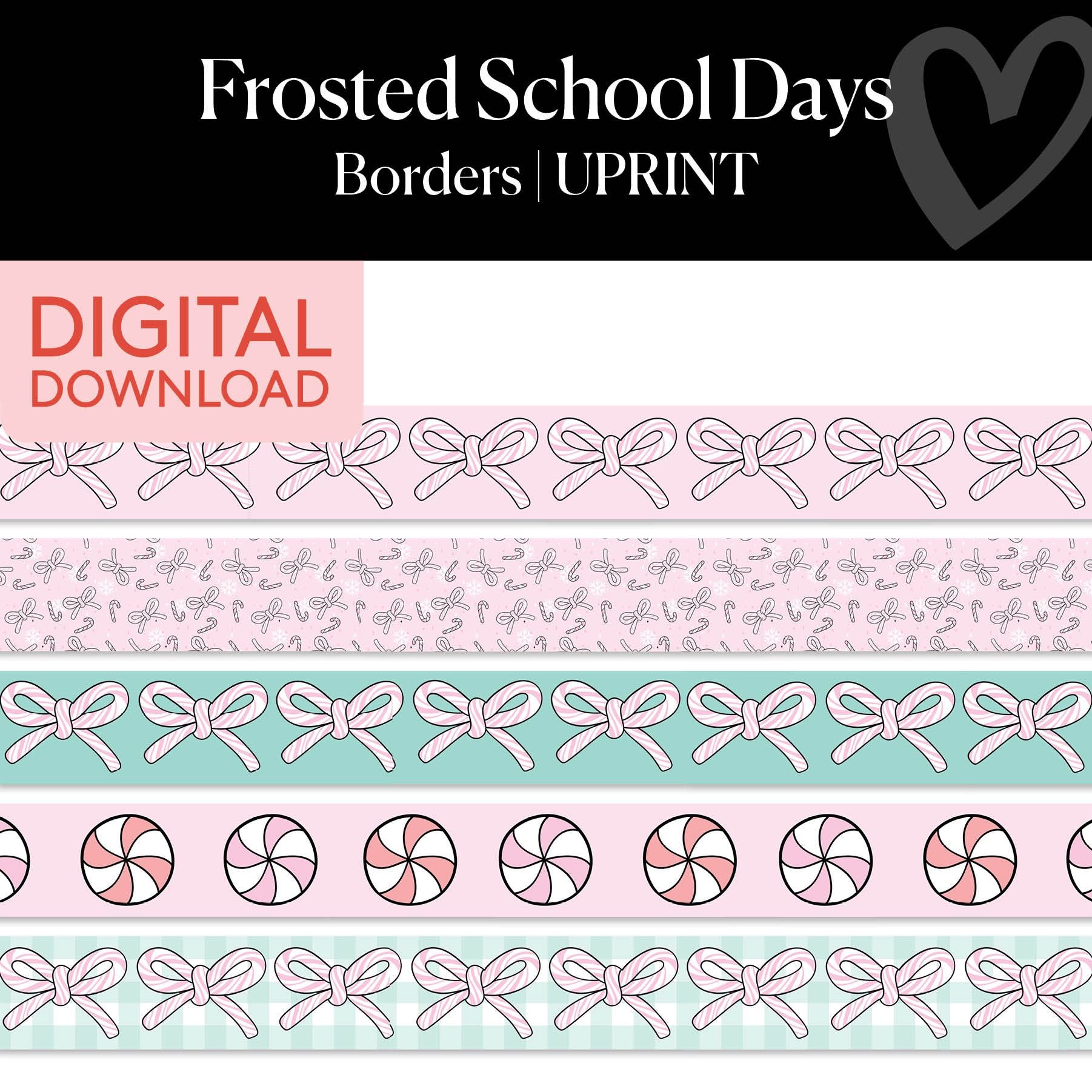 Printable Christmas Borders | Frosted School Days