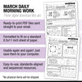 Load image into Gallery viewer, Printable Second Grade March Daily Morning Work
