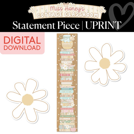 Printable Book Stack Statement Piece | Miss Honey's Cottage Classroom