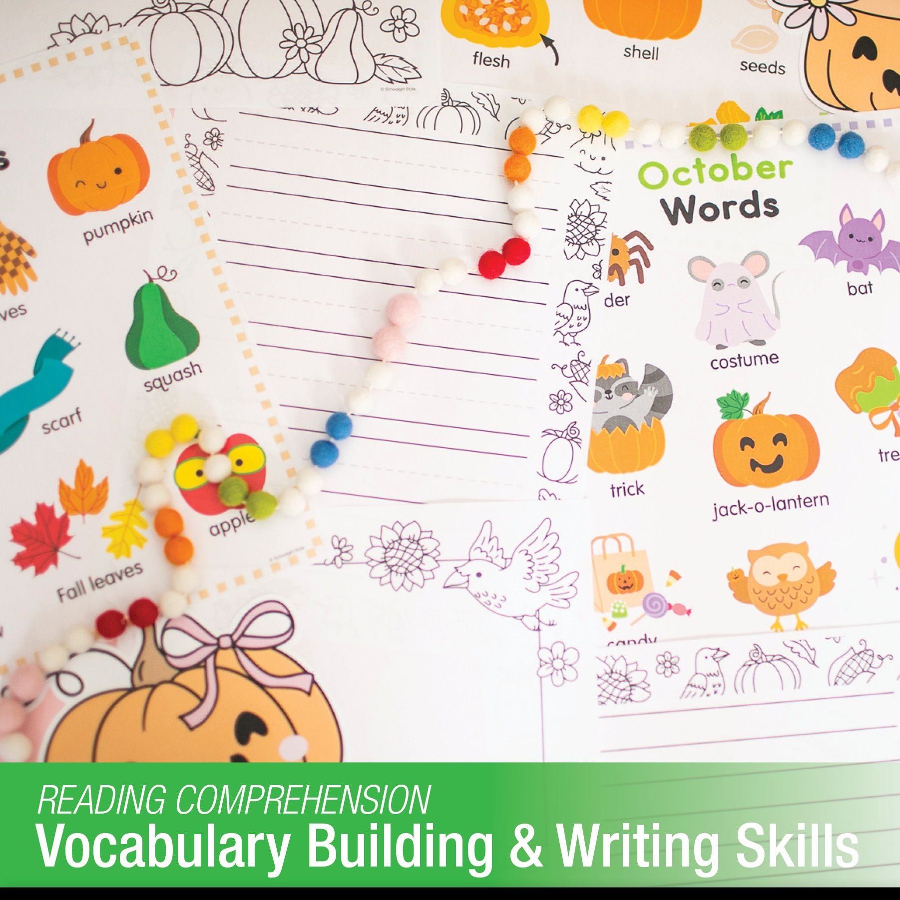 Printable First Grade October Writing Bundle