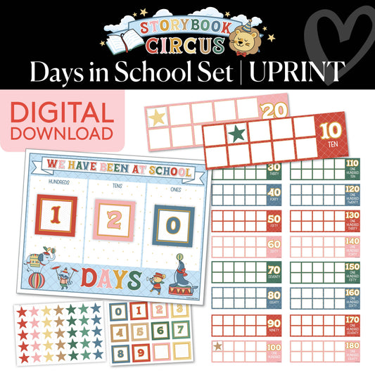 Printable Vintage Days in School Set | Storybook Circus