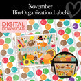 Load image into Gallery viewer, Printable November Bin Organization Labels
