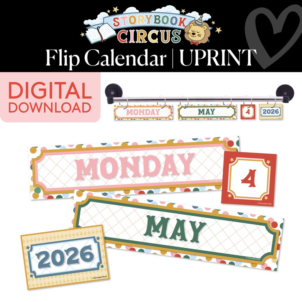 Printable Vintage Flip Calendar | Storybook Circus