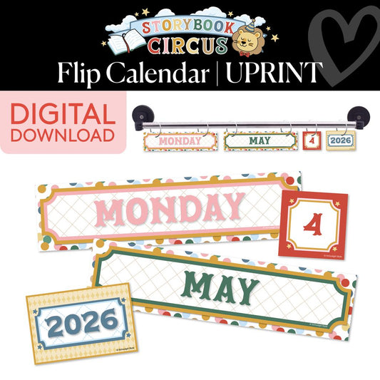 Printable Vintage Flip Calendar | Storybook Circus