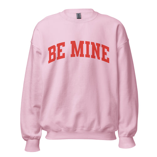 Be Mine Valentine's Day Teacher Sweatshirt in Pink
