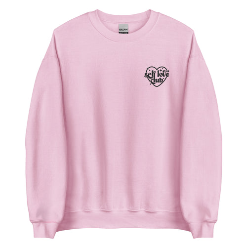 Self Love Club Sweatshirt| Black Embroidered Logo