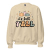 'It's Fall Y'all' teacher sweatshirt in white, green, pink and tan