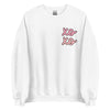 Pink XO Hugs and Kisses Valentine's Day Teacher Sweatshirt | black, white, pink and grey