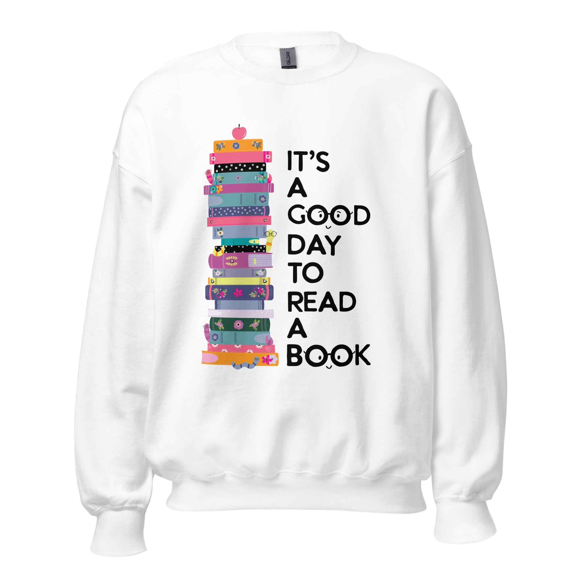 It's a good day to read a book | sweatshirt | grey, white or pink