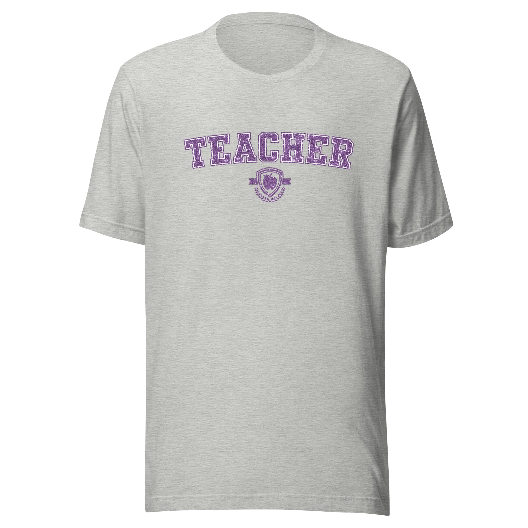 School Colors 'Teacher' T-Shirt in Purple Glitter | School Spirit