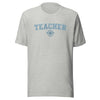 School Colors 'Teacher' T-Shirt in Light Blue Glitter | School Spirit