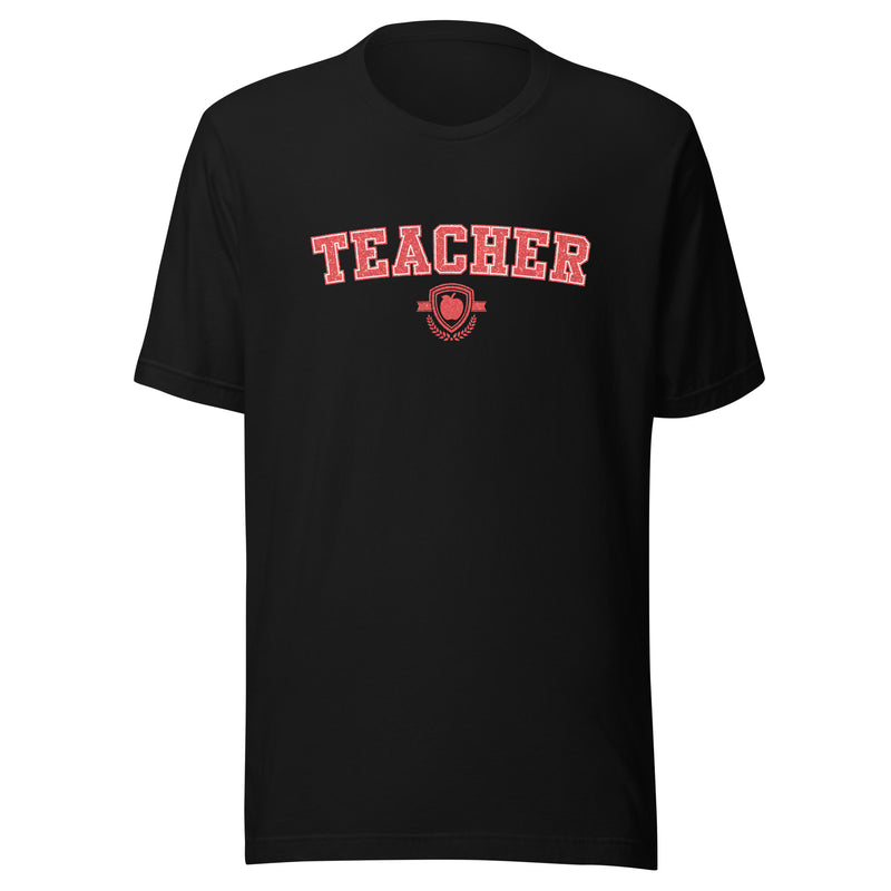 School Colors 'Teacher' T-Shirt in Red Glitter | School Spirit