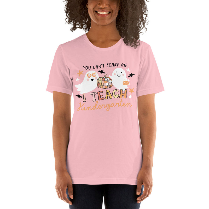 Fall Teacher T-Shirt | You Can't Scare Me. I Teach Kindergarten.