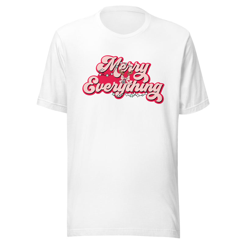 Merry Everything T-Shirt | In black, white, red or pink | Holiday Shirt