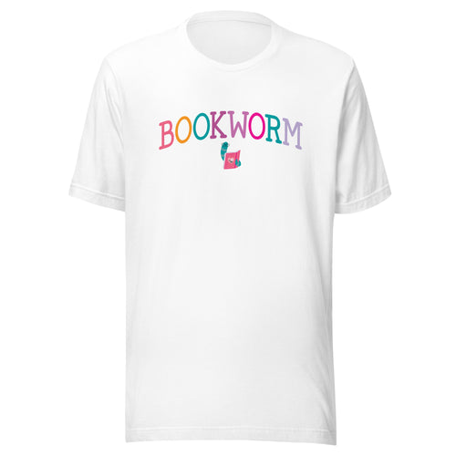 Bookworm collegiate style reading t-shirt | March is reading month | 4 colors