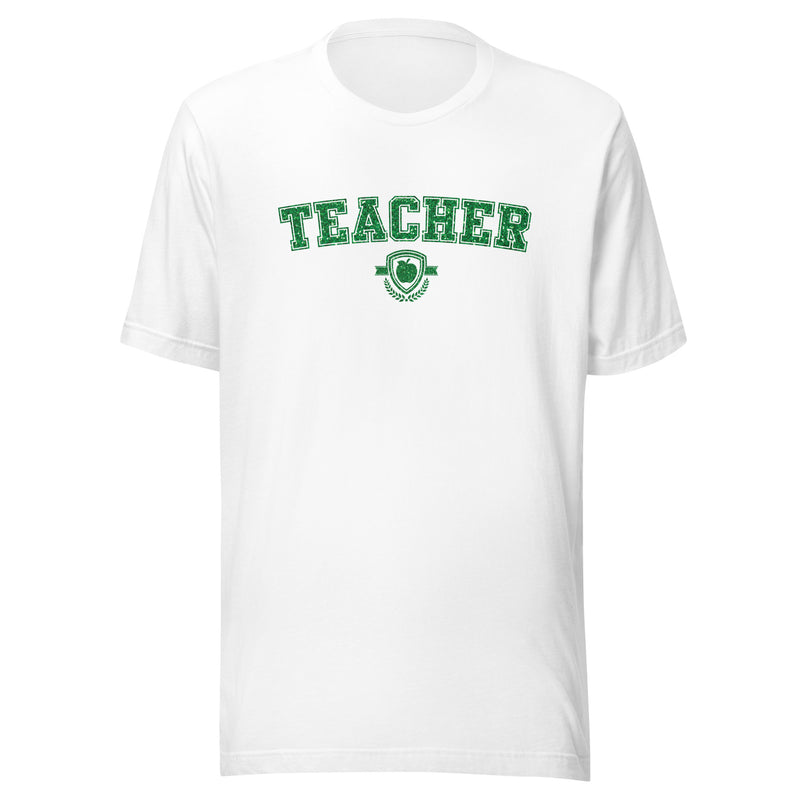 School Colors 'Teacher' T-Shirt in Green Glitter | School Spirit