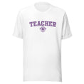 Load image into Gallery viewer, School Colors 'Teacher' T-Shirt in Purple Glitter | School Spirit
