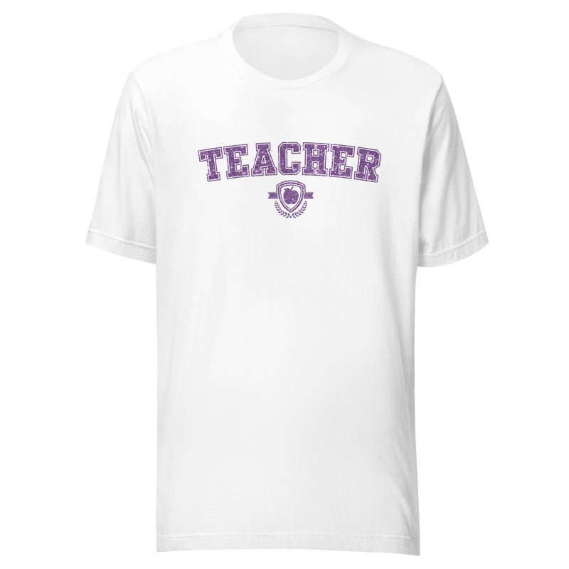 School Colors 'Teacher' T-Shirt in Purple Glitter | School Spirit