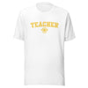 School Colors 'Teacher' T-Shirt in Yellow Glitter | School Spirit